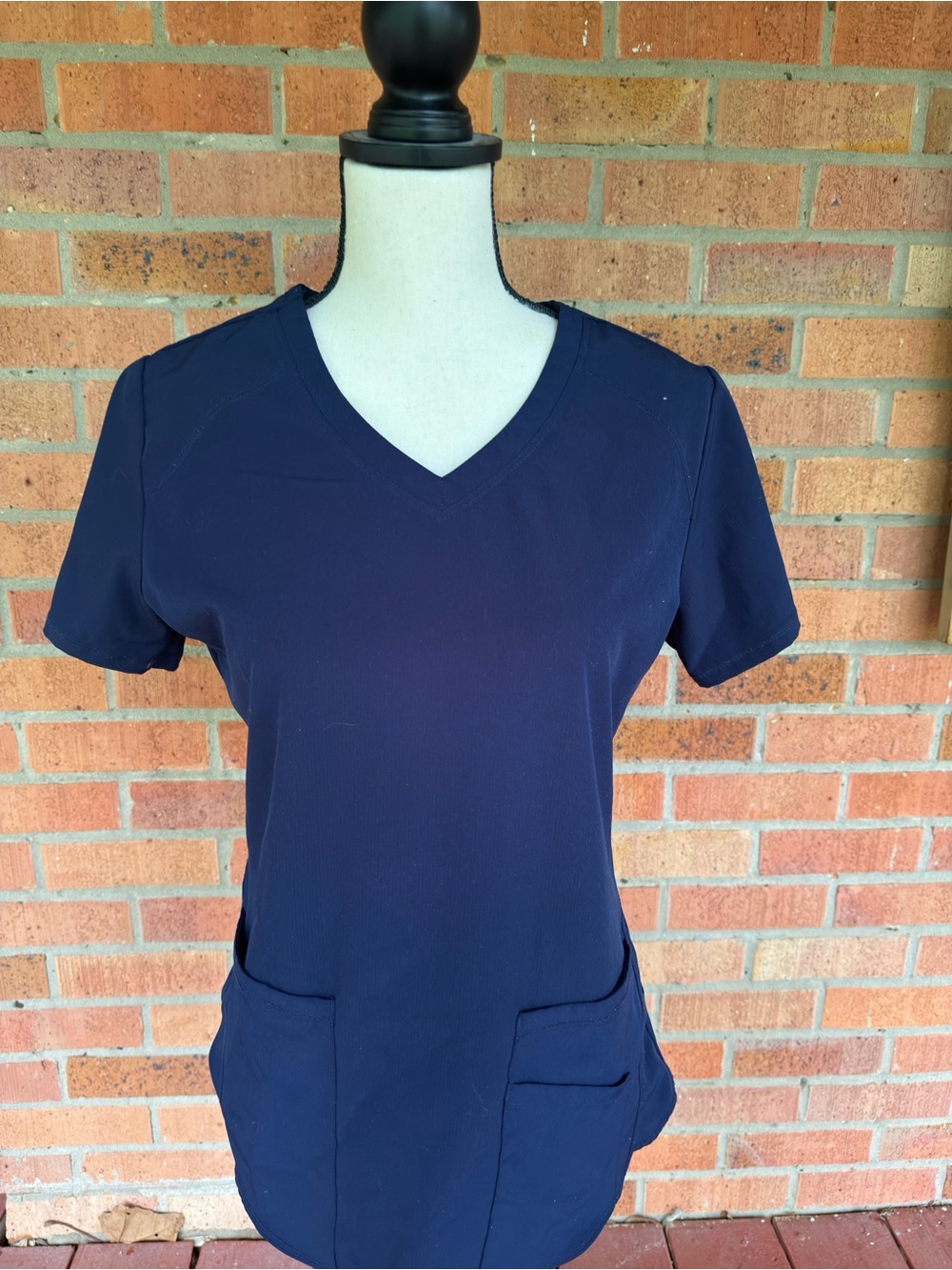 Skechers Navy V-Neck Short Sleeve Scrub Tops with Front Pockets (set of 2)